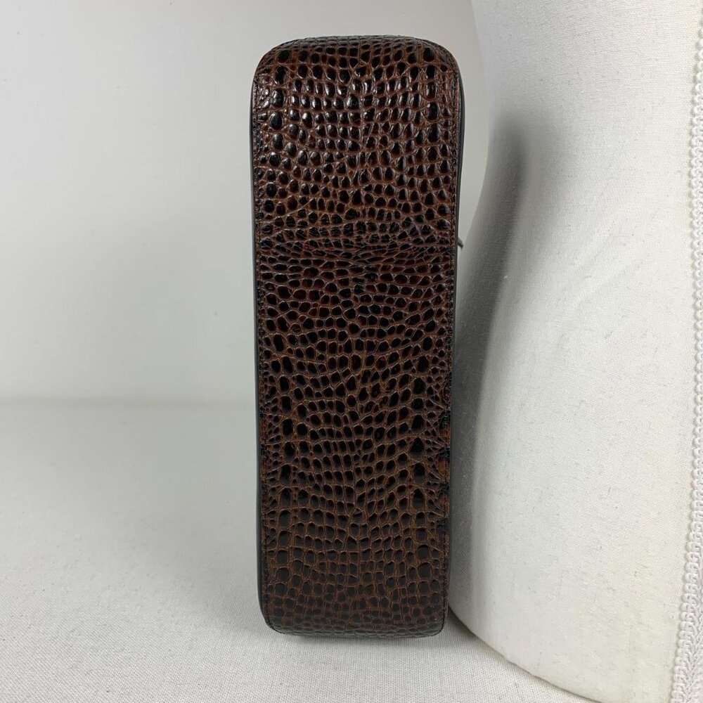 Brahmin Elegant Brown & Black Leather Crossbody Bag - Picture 6 of 8